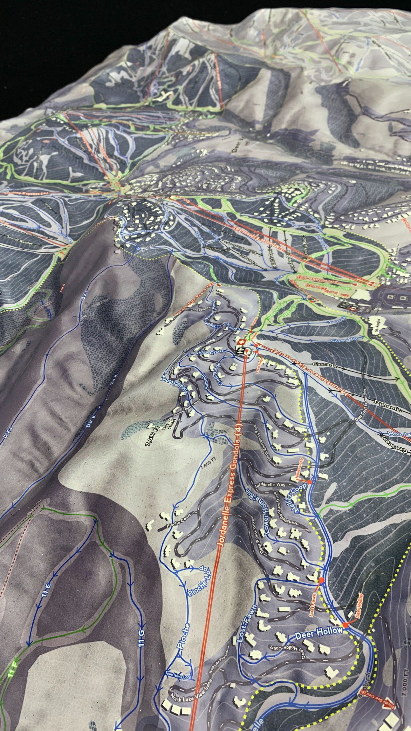 Deer Valley Ski Resort Topographical Custom 3D Map
