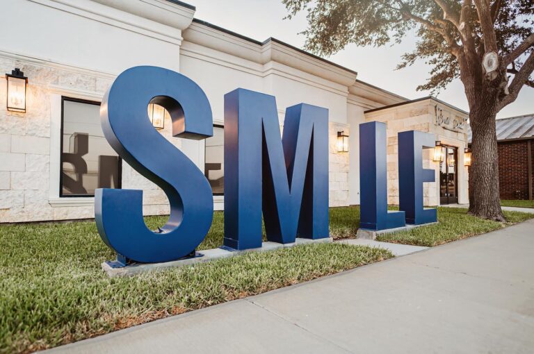 SMILE Dentist Office Metal Letters Outdoor Permanent Display