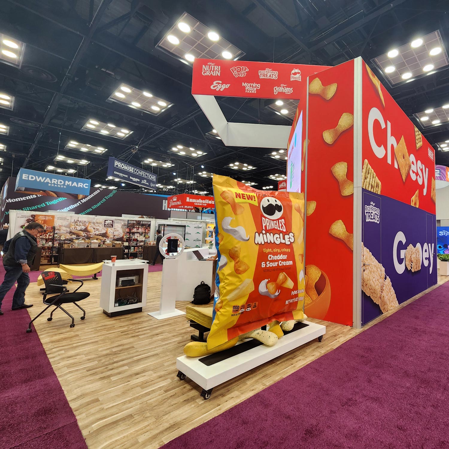 Pringles Mingles Large Product Replicas at trade show