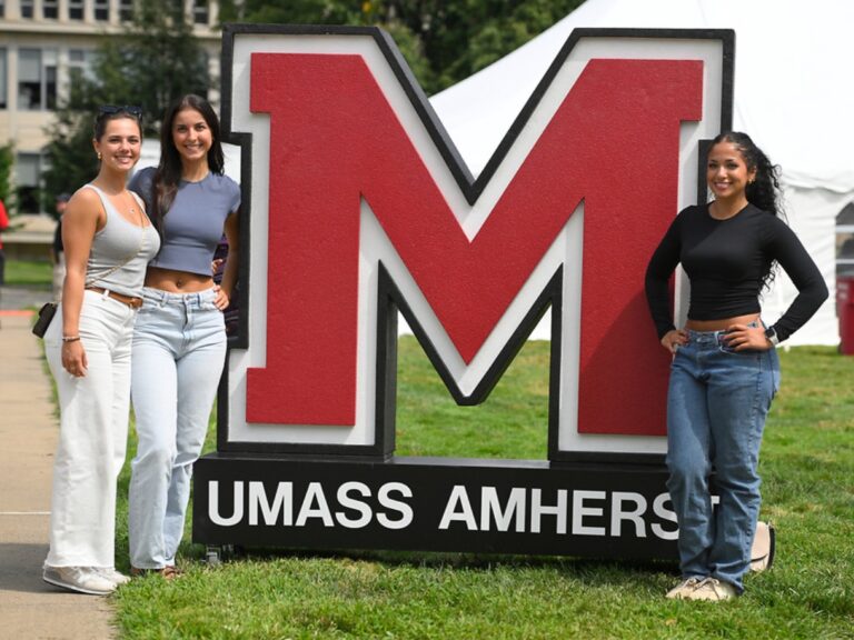 UMass Amherst Giant 3D Foam Letter M Display.