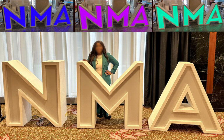 LED color-changing set of Foam Letters were fabricated for National Medical Association's 2024 Annual Convention & Scientific Assembly.