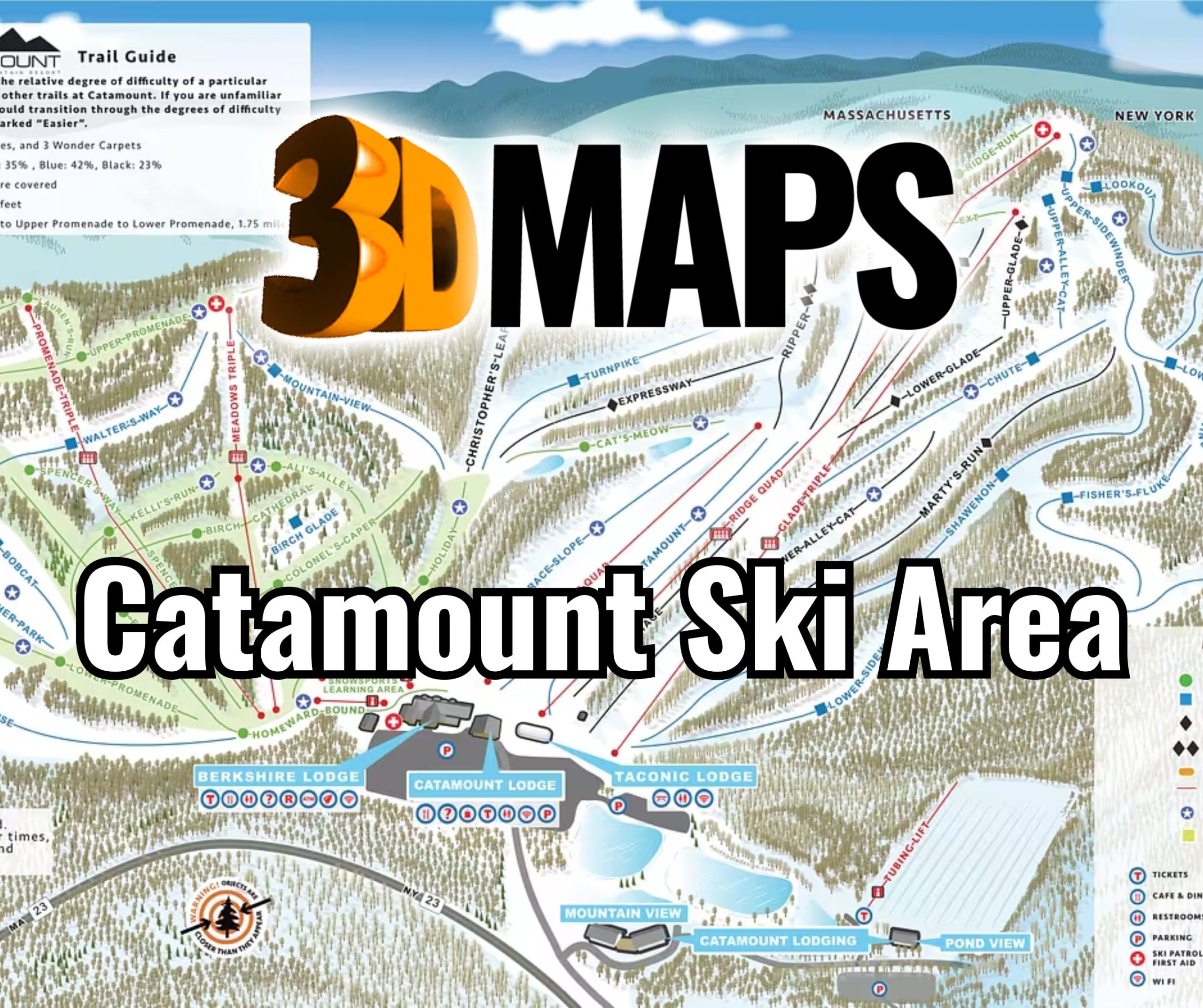 Catamount Ski Area 3D Maps - WhiteClouds