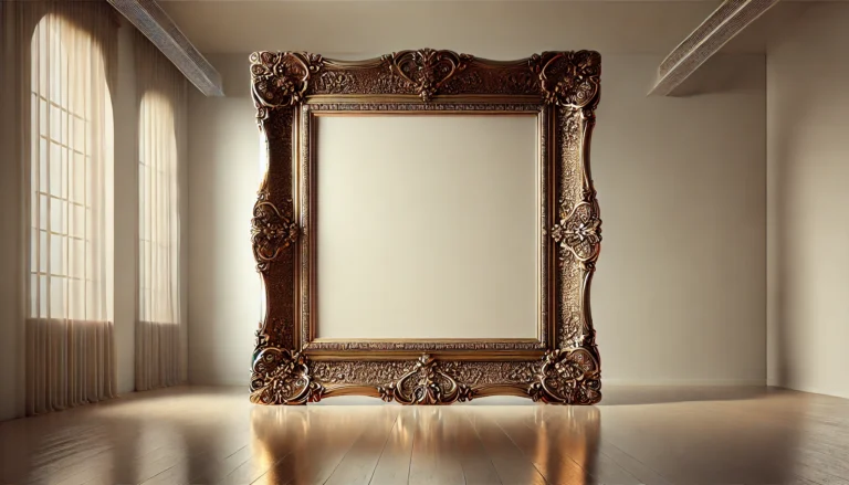 Oversized freestanding photo frame display concept