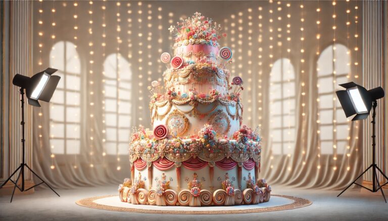 Oversized decorated cake display concept