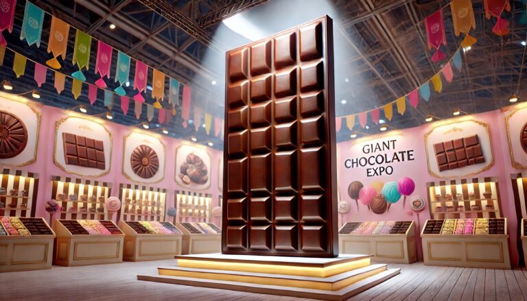 Oversized chocolate bar display concept for a promotion