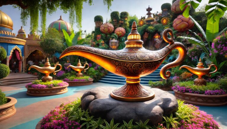 Oversized decorative genie lamp display concept