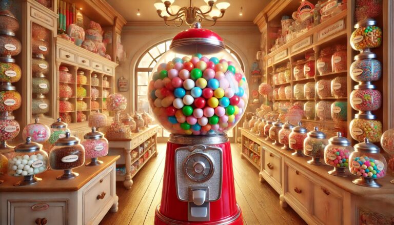 Oversized gumball machine display concept