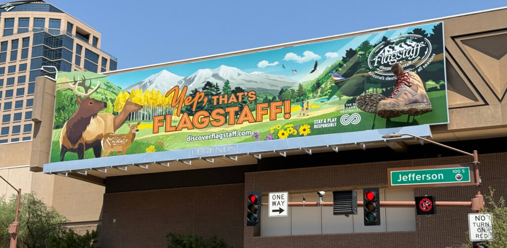Flagstaff Hiking Boot 3D-relief Billboard