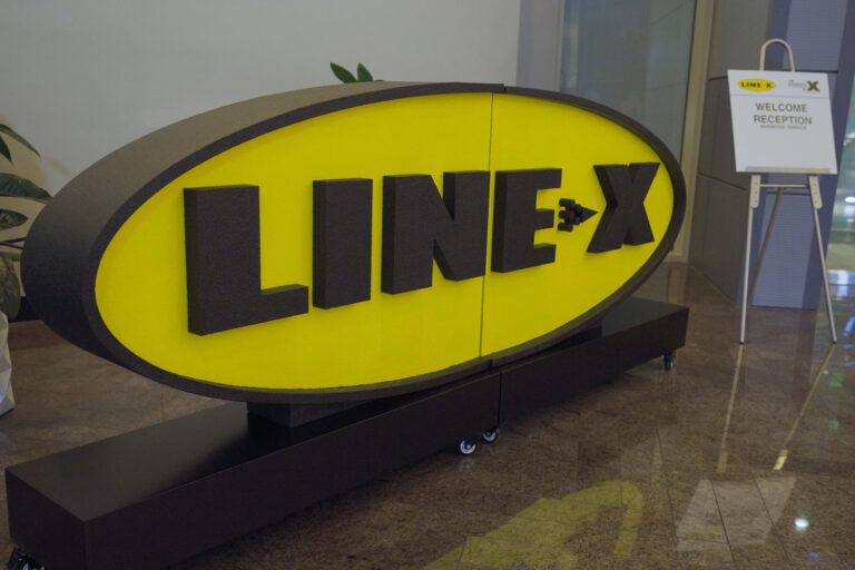 Line-X Foam Logo Display for event