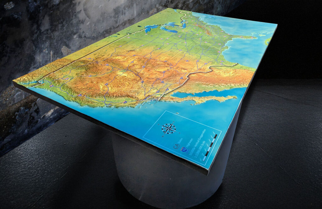 3D Map of the United States - WhiteClouds