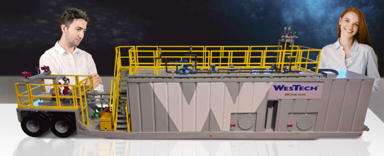 WesTech Mobile Water Treatment miniature cutaway model