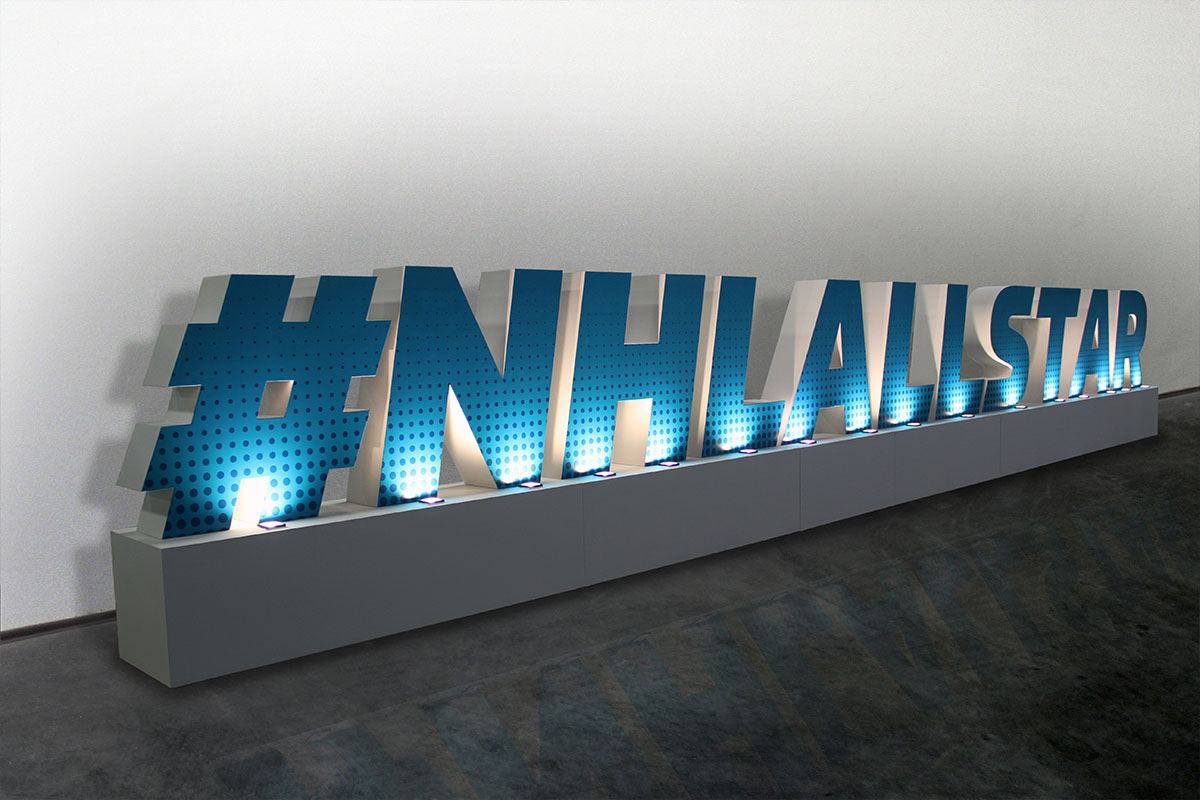 Big Letters with Lights-Projection-NHL