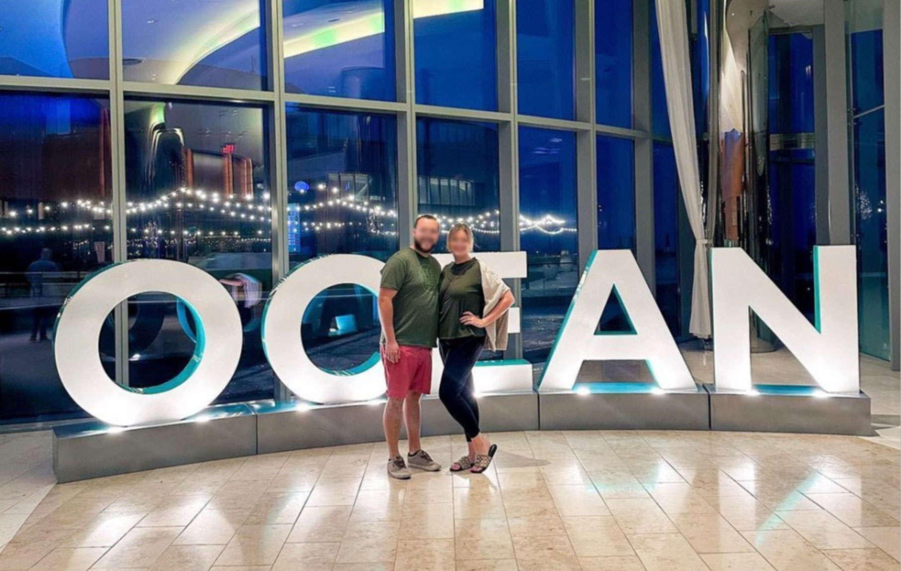 Big Letters with Lights-Uplights-Ocean