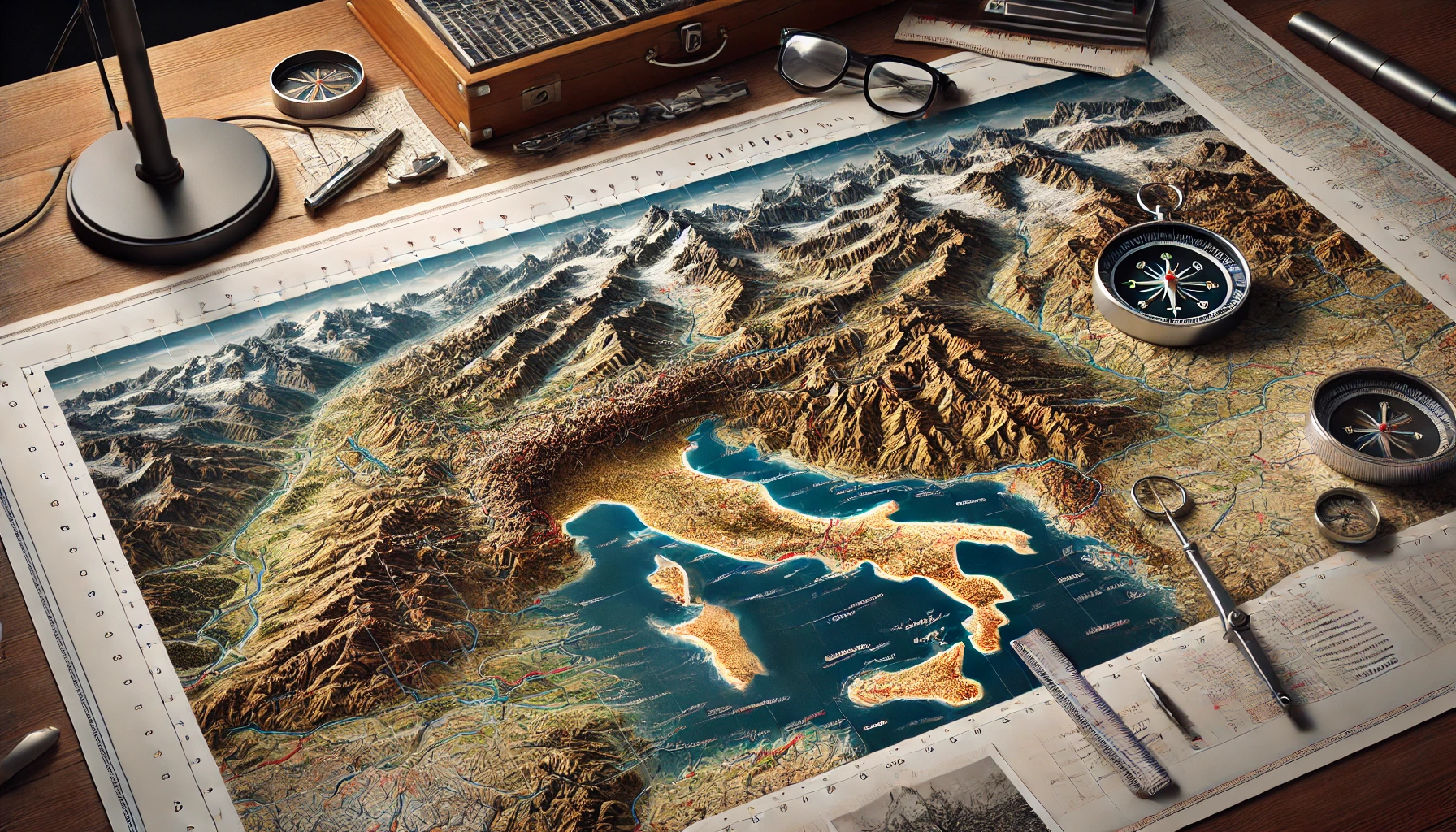 Cartography Map Italy