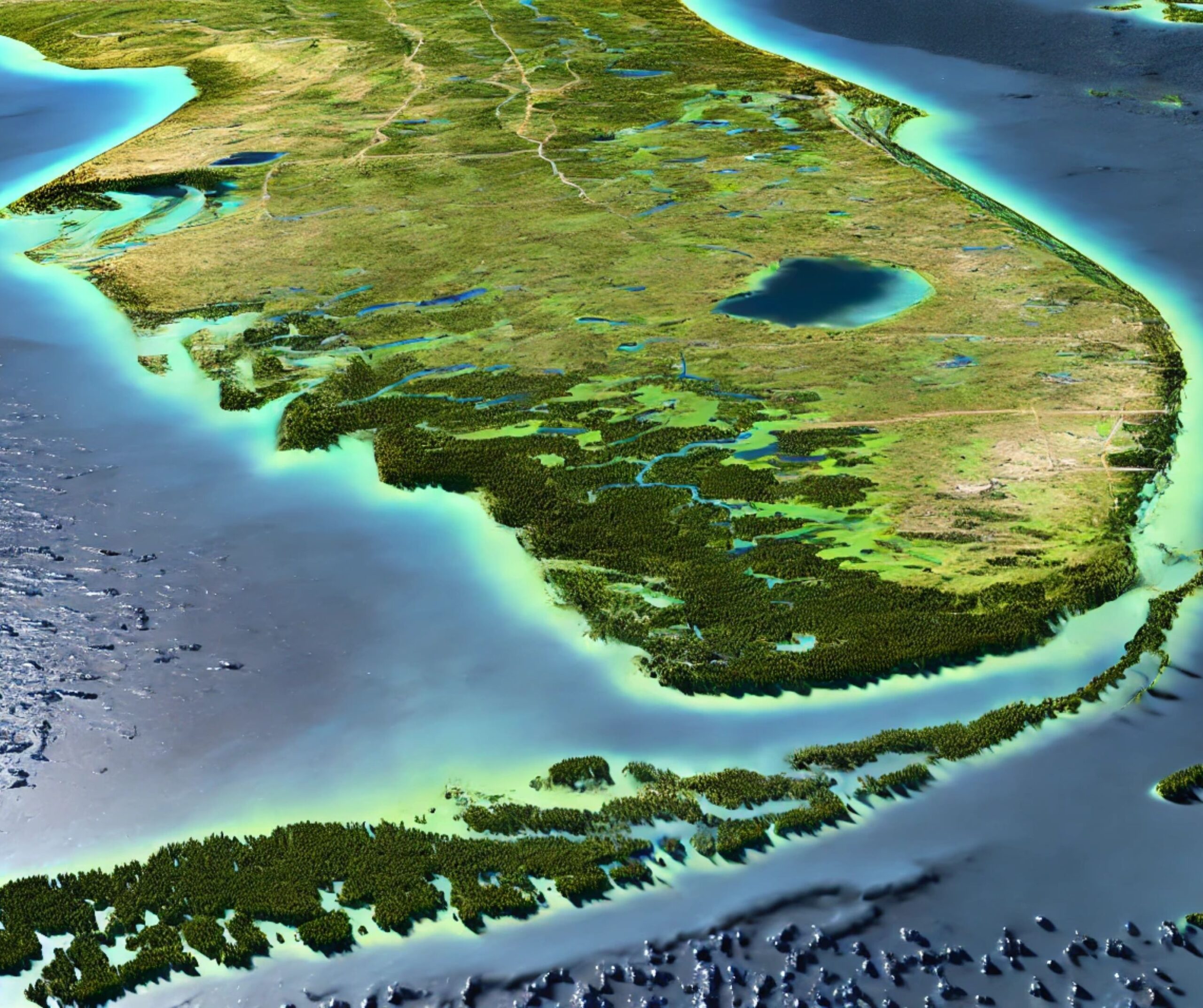 Florida Topo Map WhiteClouds - Florida Topo Map 1 Scaled 