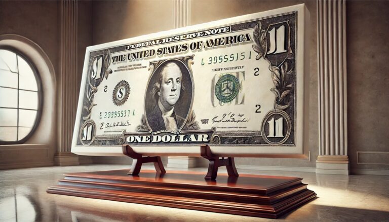 Oversized banknote display concept