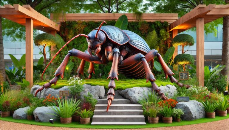 Oversized insect display concept for an immersive setting