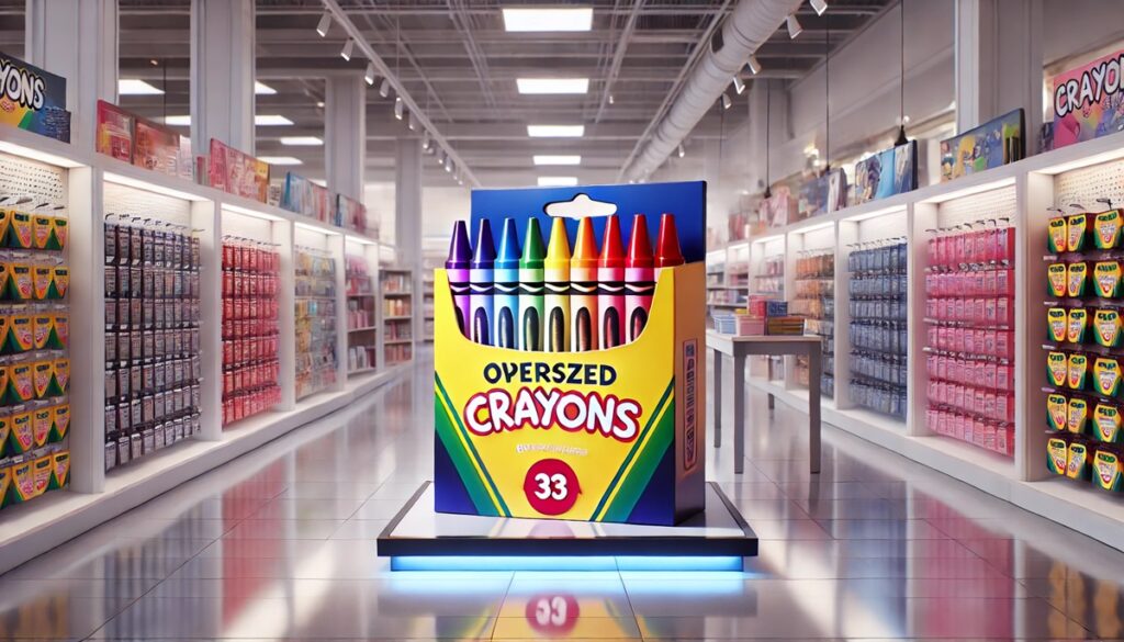 Giant Crayon Box Prop - WhiteClouds