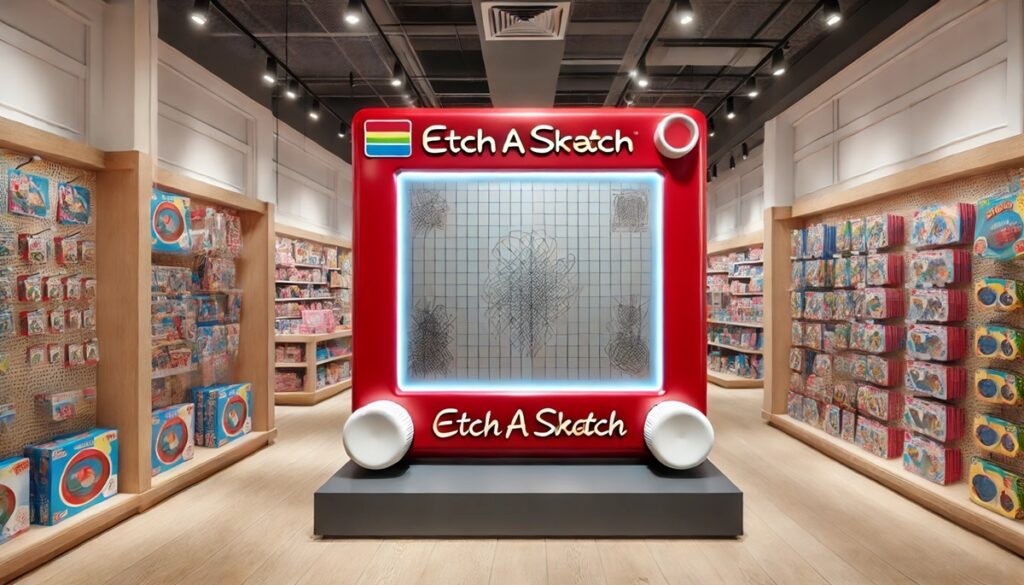 Giant Etch a Sketch Prop - WhiteClouds