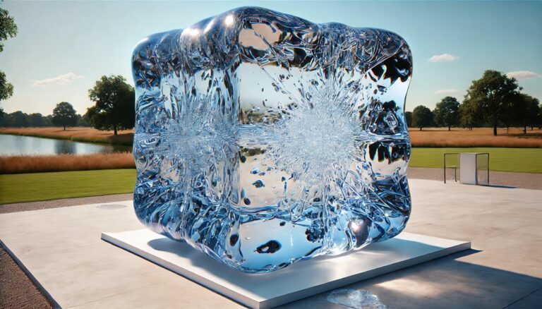 Giant ice cube beverage event concept