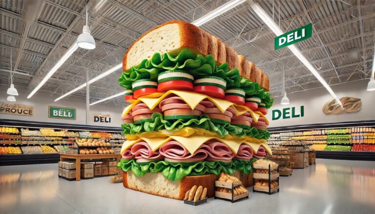 Oversized sandwich prop concept with visible fillings