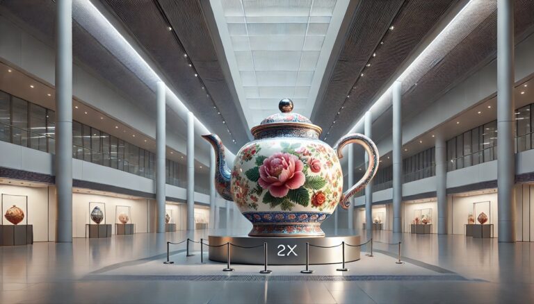 Oversized teapot display concept