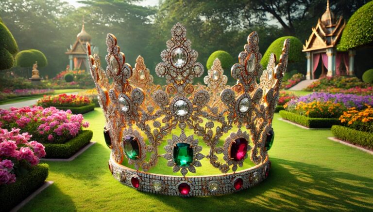 Oversized tiara display concept for an event