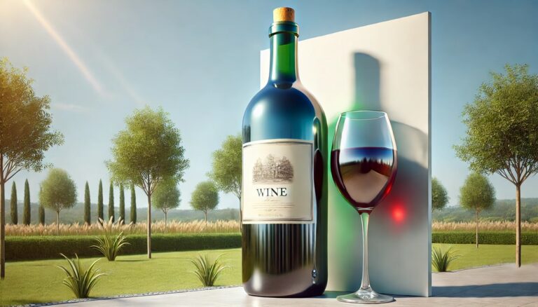 Oversized wine bottle display concept