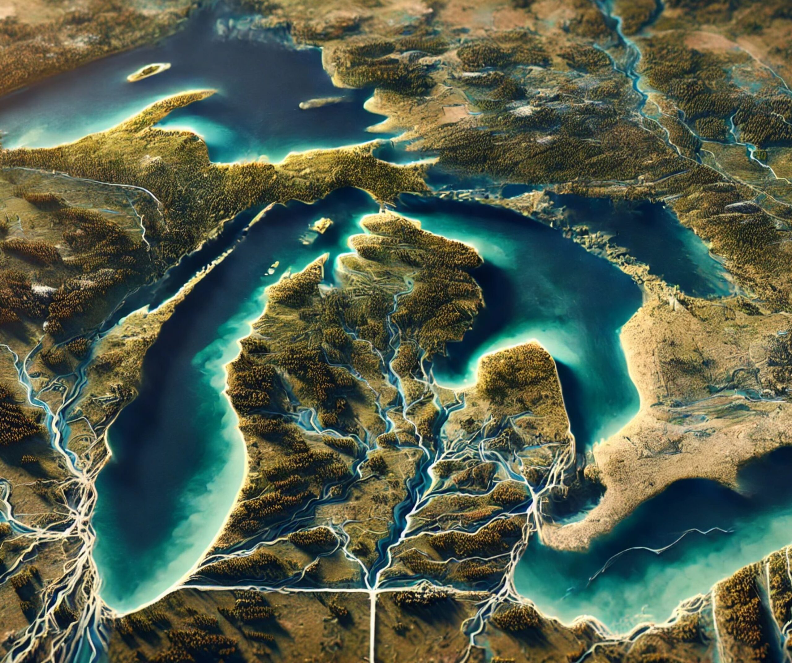 Great Lakes Watershed Map - WhiteClouds