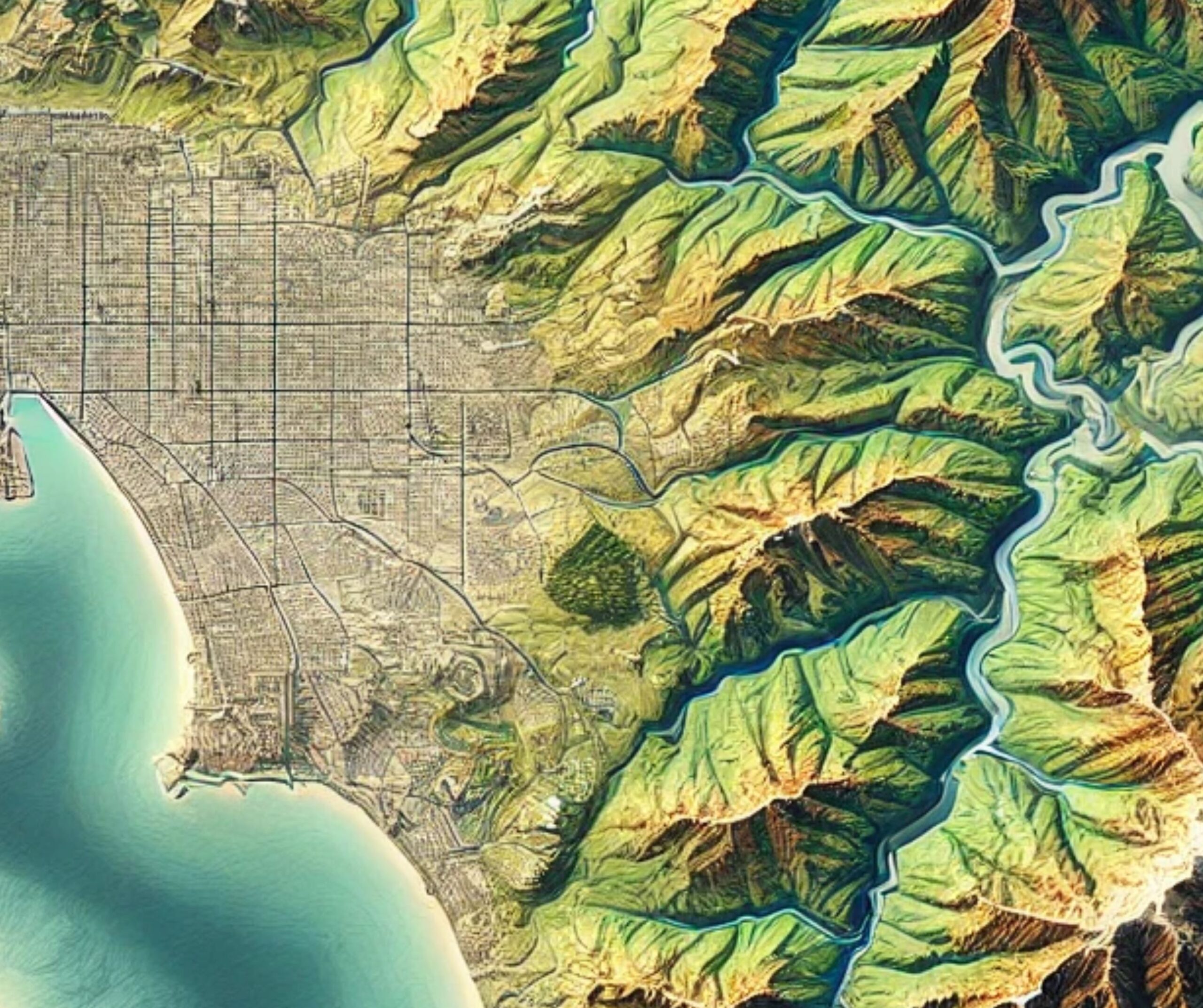 San Diego Topo Map - WhiteClouds