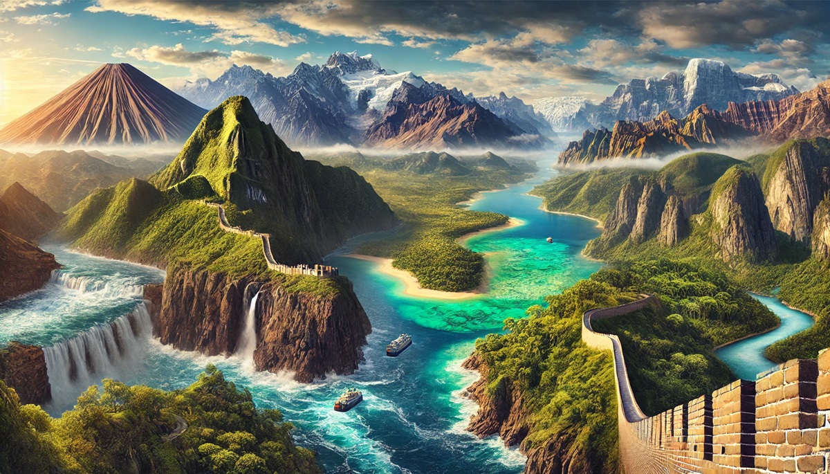 絵画 Nature's Wonders Top 10 Wonders of the World - WhiteClouds