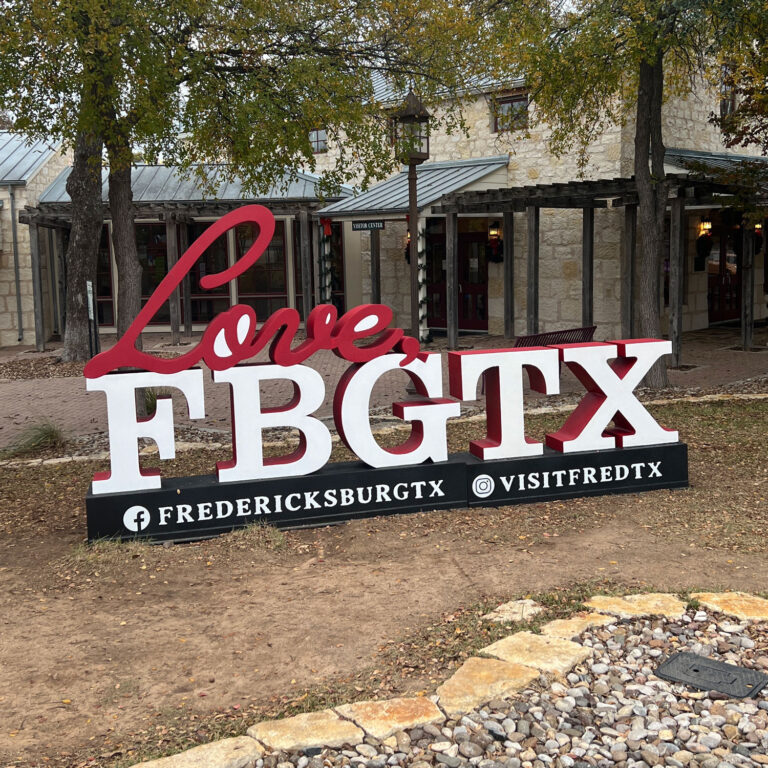Love Fredericksburg Texas Large Metal Letter Display