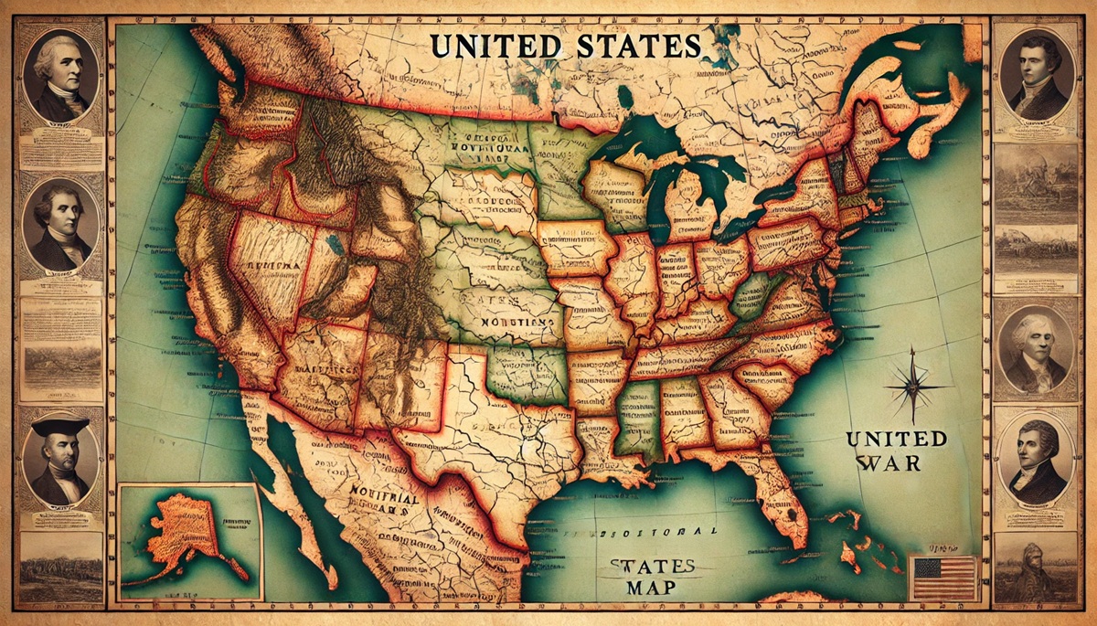 1820 United States Map