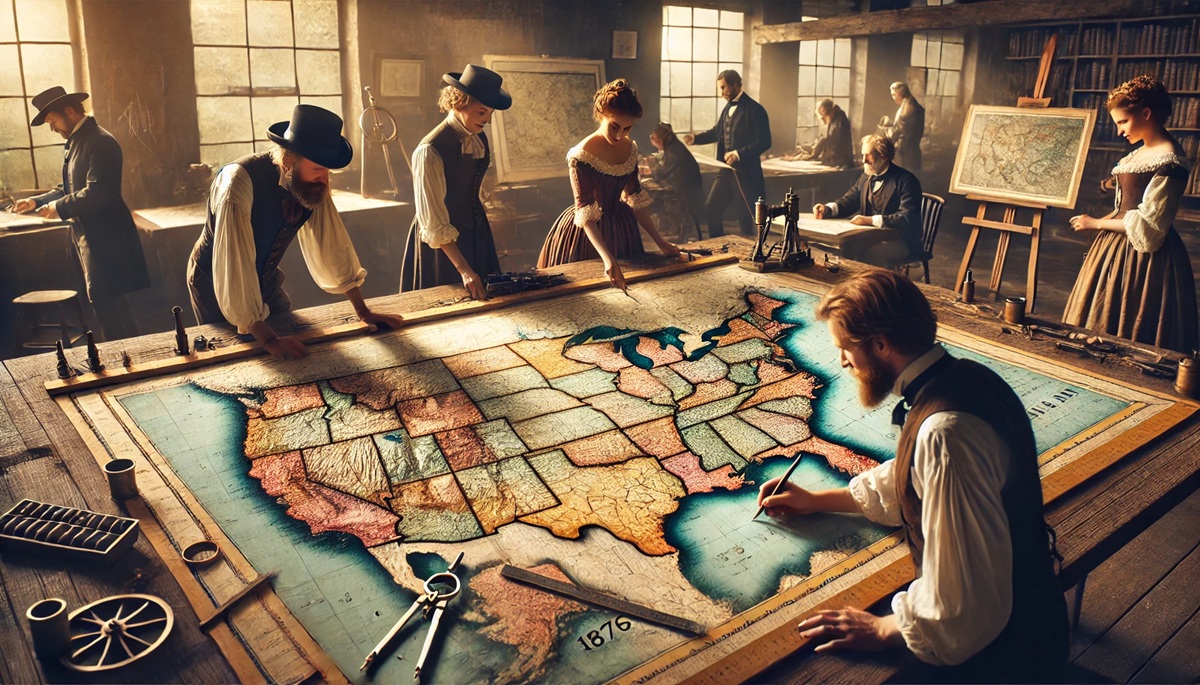1876 United States Map