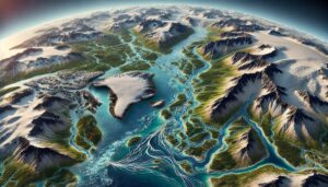 Arctic Ocean Basin Watershed Map