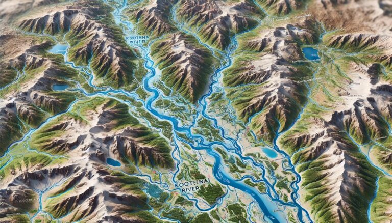 Kootenai River Watershed Map-head