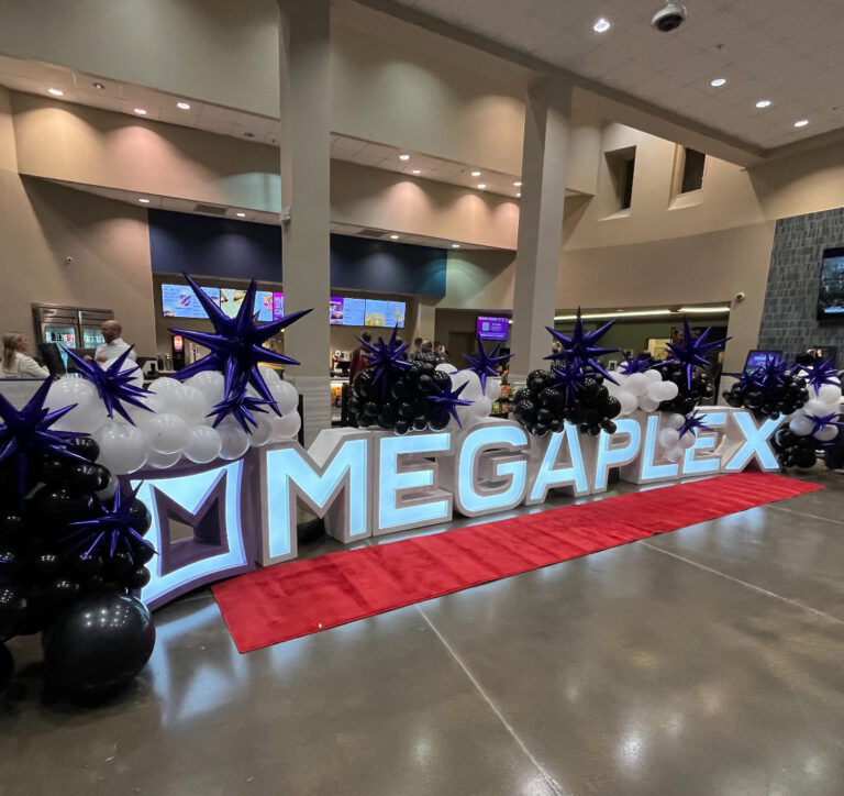 Megaplex Theaters LED lighted Large Logo Display