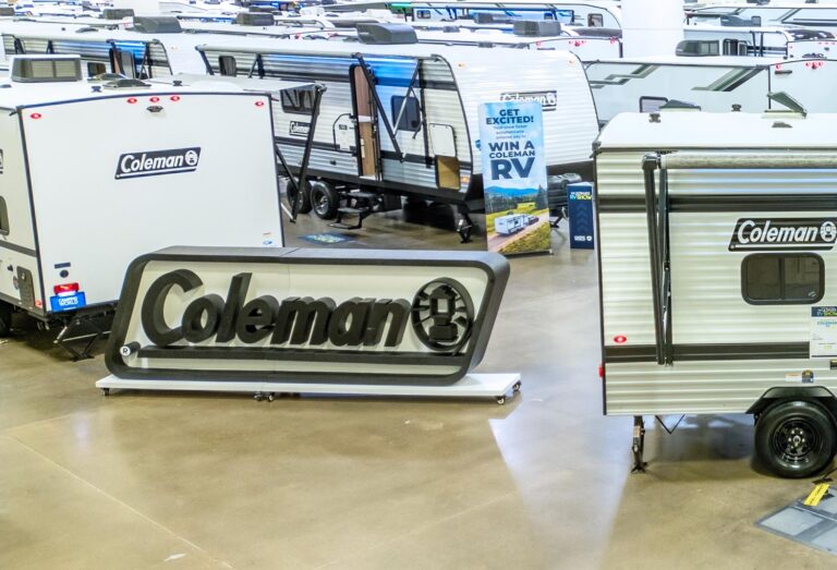 Coleman 3D foam giant logo display