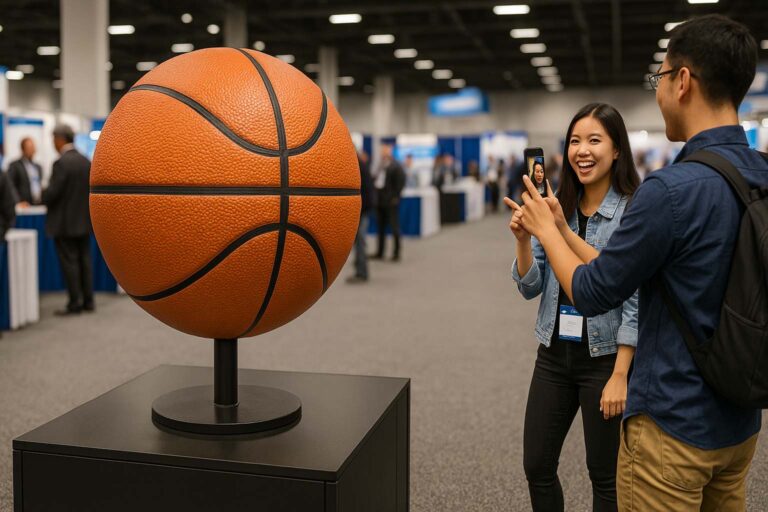 Oversized basketball display concept