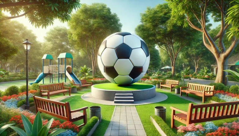 Oversized soccer ball display concept
