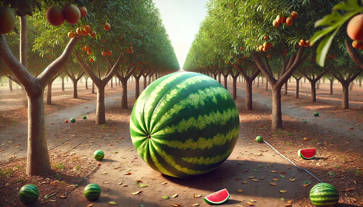 Giant whole watermelon prop concept