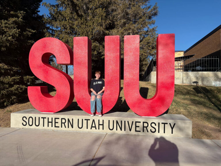 Southern Utah University Giant Campus Outdoor Permanent Metal Letters with Cement Base