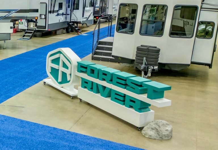 Forest River 3D foam giant logo display