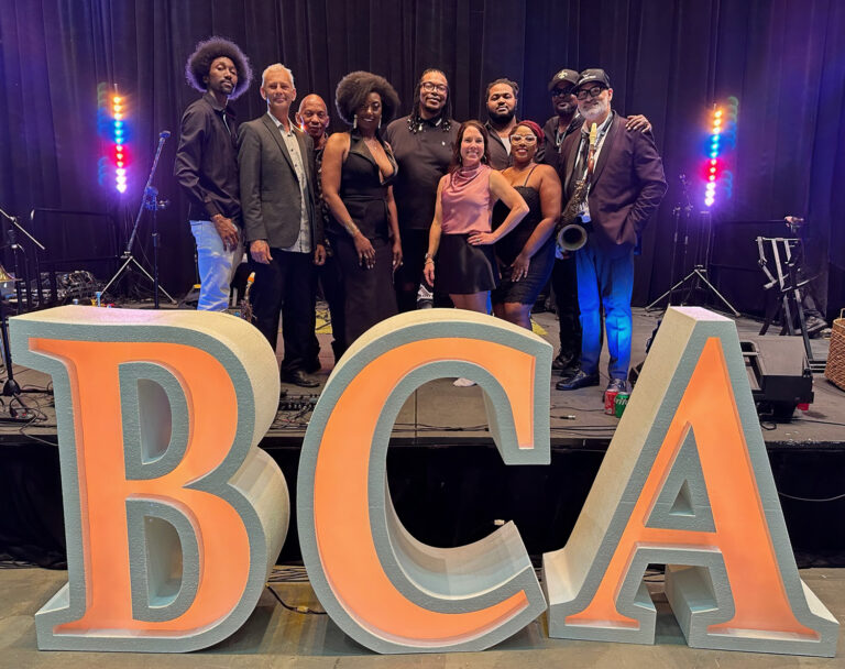LED color-changing lighted giant foam letters for BCA