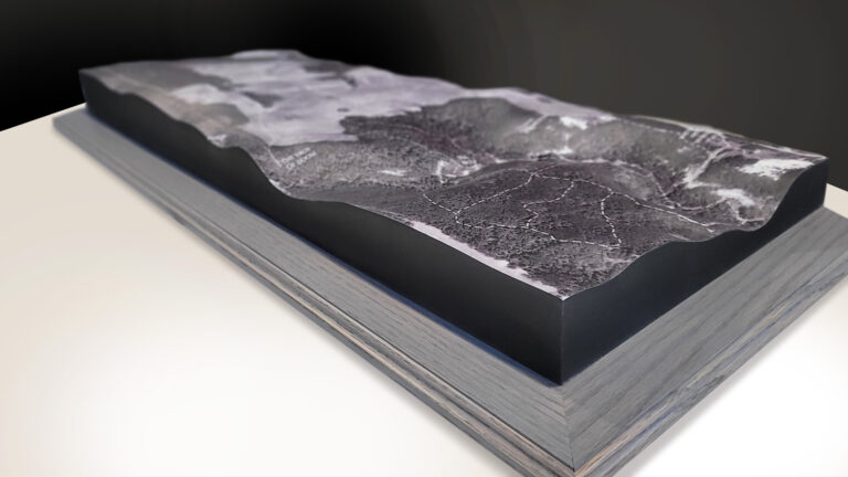 Manitoba 3D raised relief model