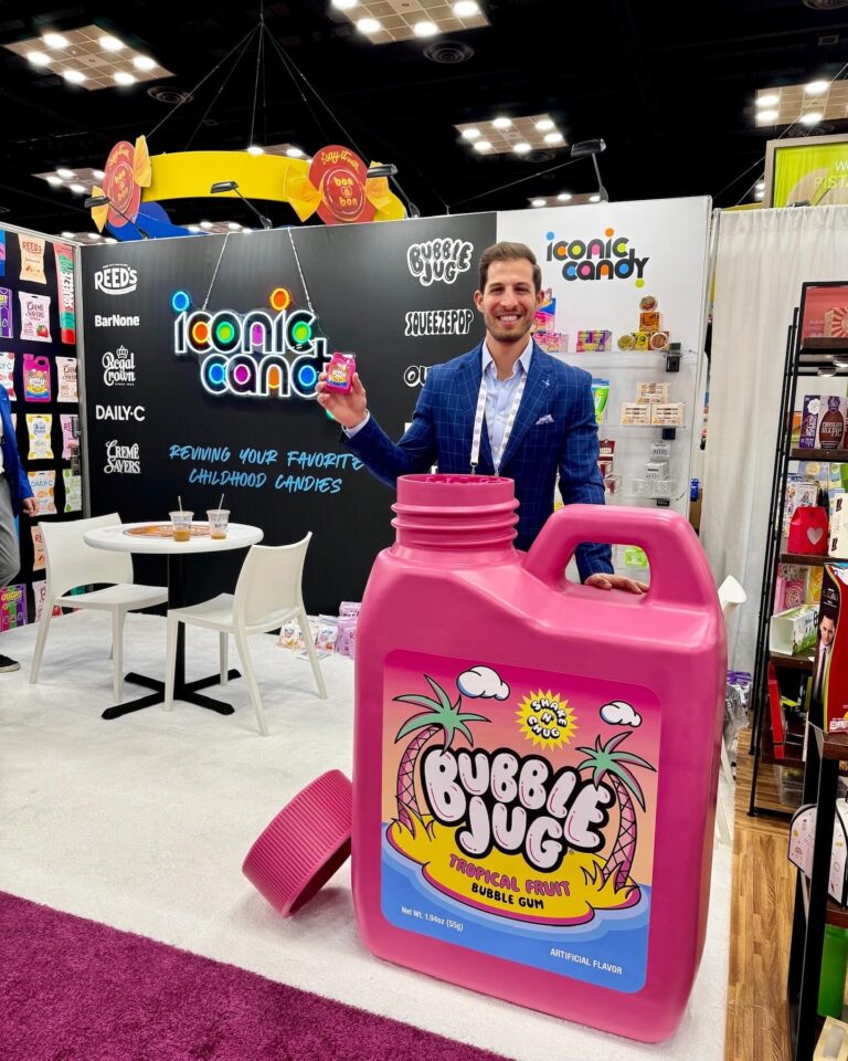 Giant Bubble Jug gum product replica fabricated for Iconic Candy at Sweets & Snacks Expo 2024.