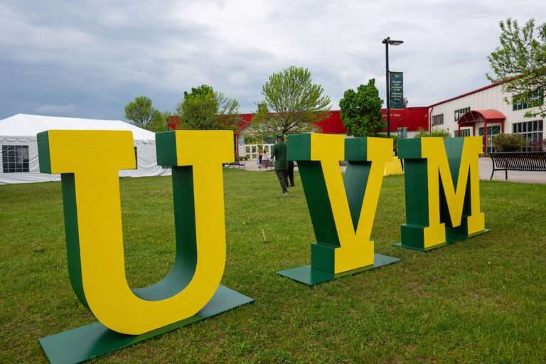University of Vermont Giant Foam Letters on steel base