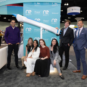 Giant replica of a glaucoma treatment device made its debut at a recent medical trade show.