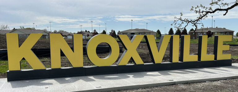 City of Knoxville, IA Government Giant Outdoor Permanent Metal Letters