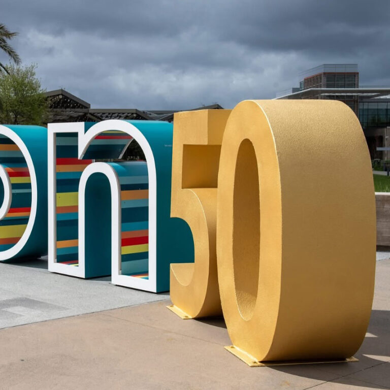 Gold '50' Giant Metal Numbers